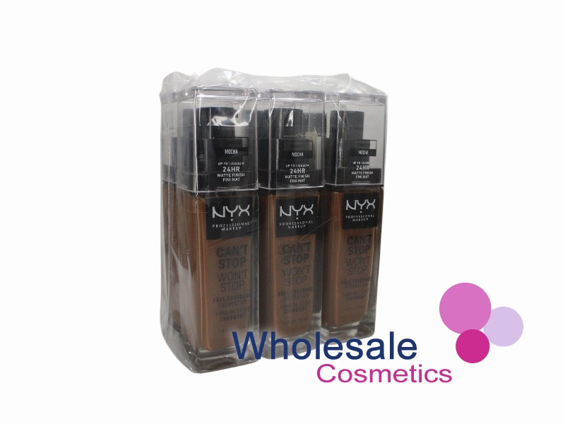 6 x NYX Professional Can't Stop Won't Stop Foundation Full Coverage - 19 MOCHA